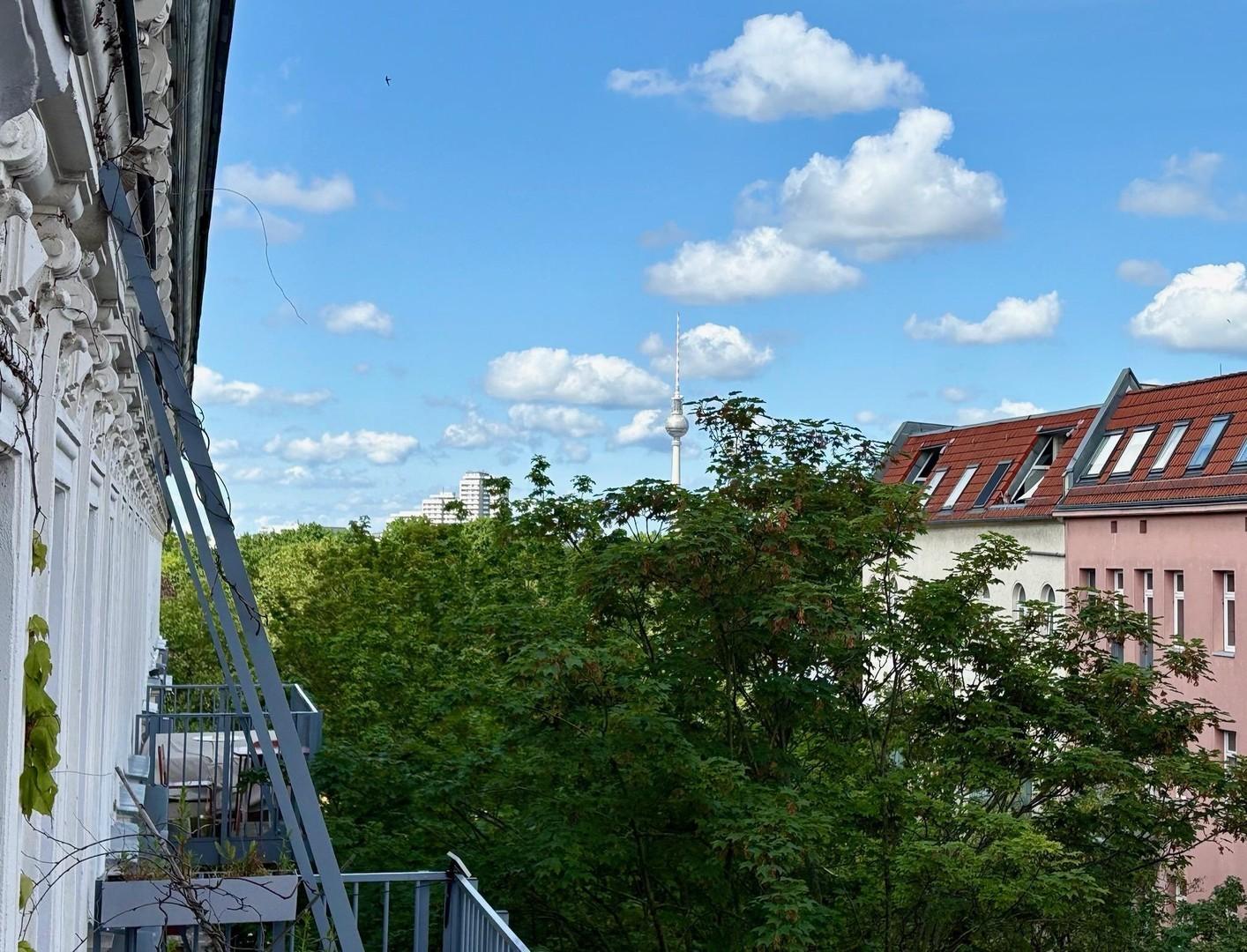 Blick vom Balkon