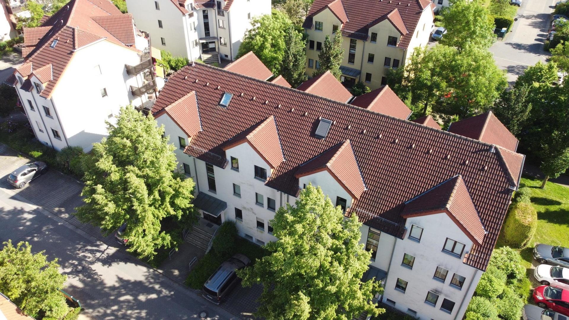 Eigentumswohnung | Luftbild - Blick zum Gebäude
