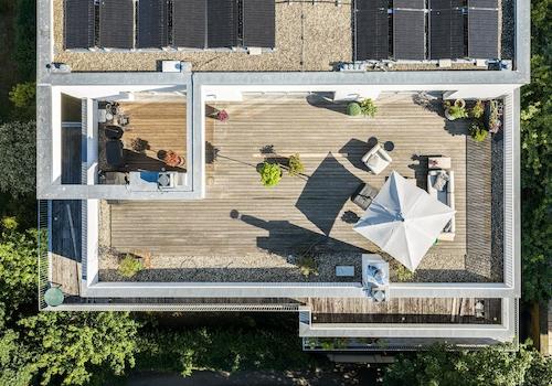 Vermietung Penthouse | Luftbild Terrasse