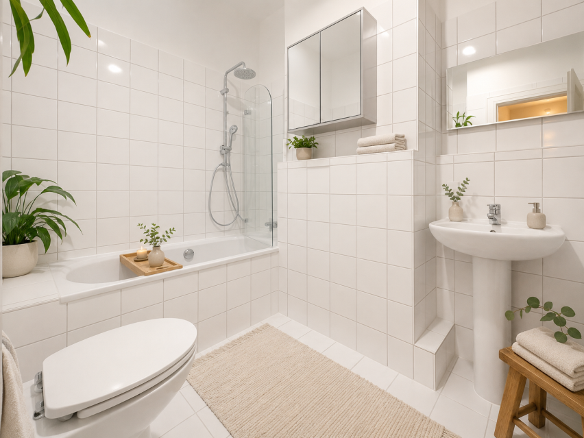 Eigentumswohnung |Badezimmer (Visualisierung - unverbindliche Gestaltungsdarstellung)