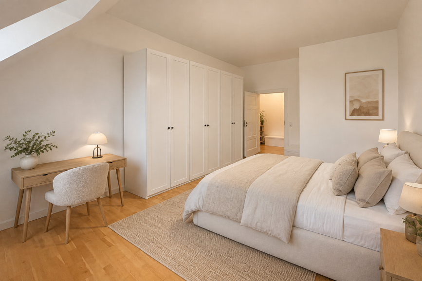 Eigentumswohnung |Schlafzimmer (Visualisierung- unverbindliche Gestaltungsdarstellung)