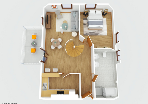 Grundriss Wohnung 6 - Muster
