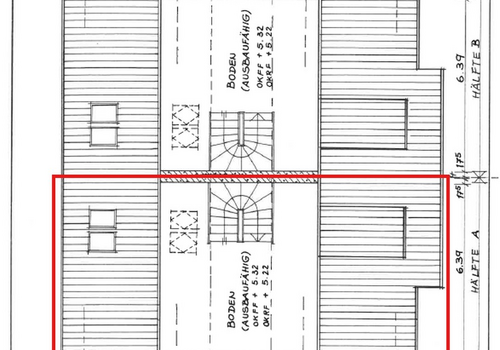 Grundriss Spitzboden