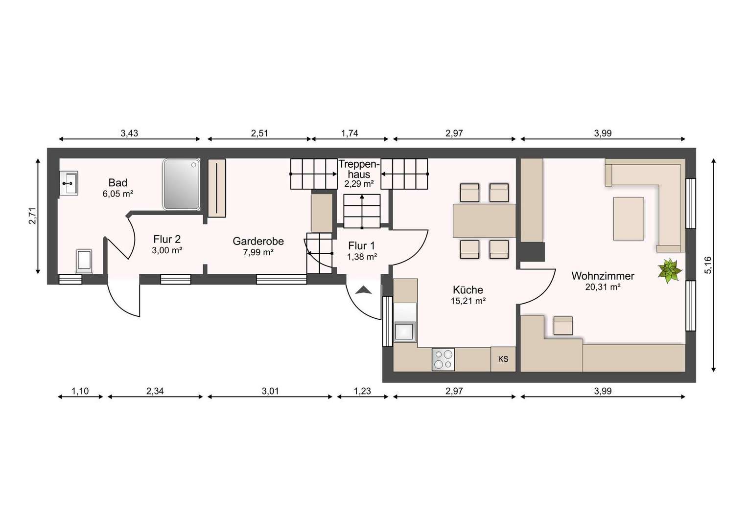Grundriss VH EG