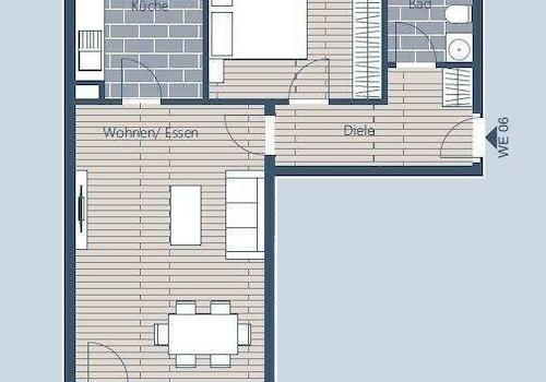Grundriss WE 6