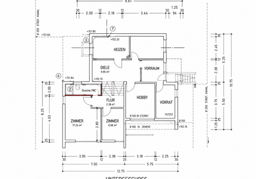 Grundriss Untergeschoss