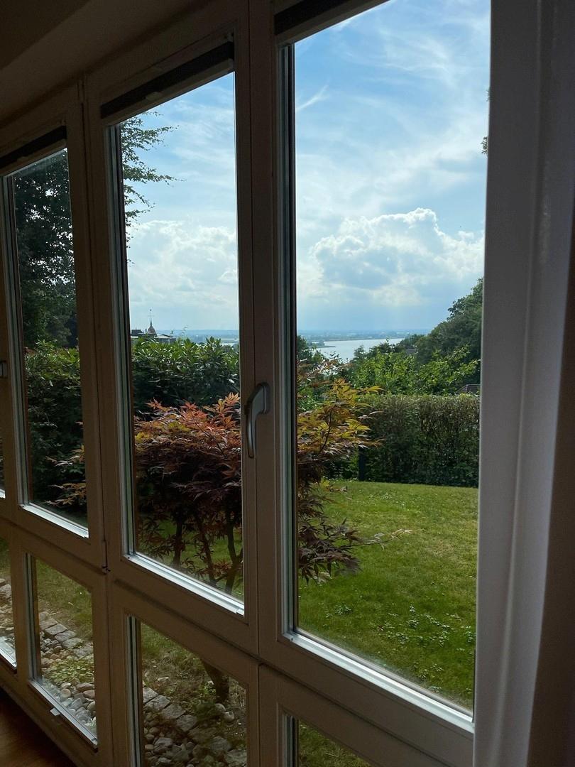 Blick aus dem Wohnzimmer