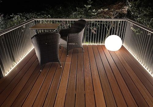 Terrasse bei Nacht