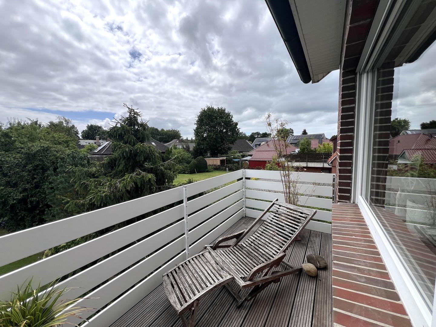 Balkon, Blick nach Westen