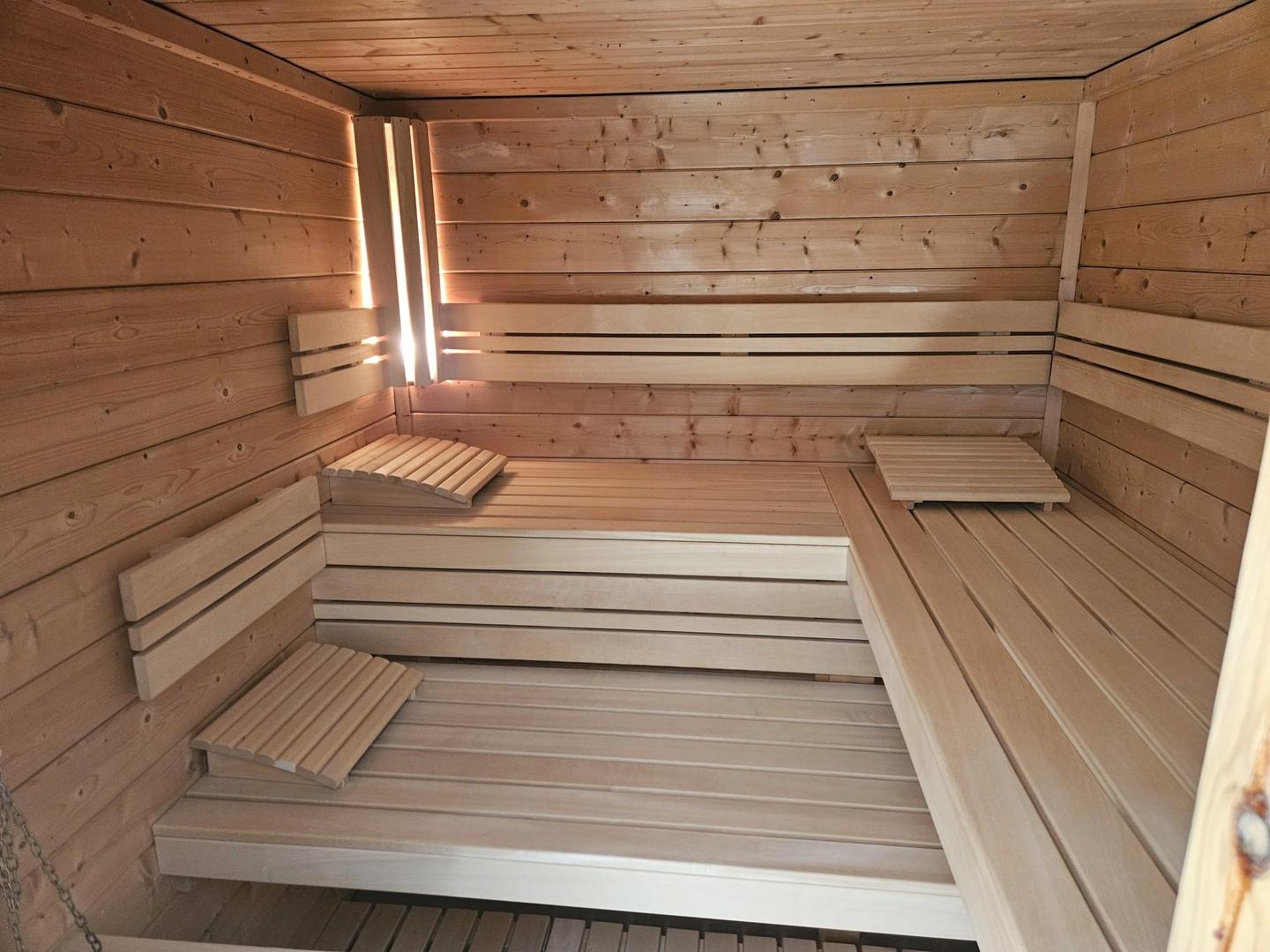 Echoholzsauna innen