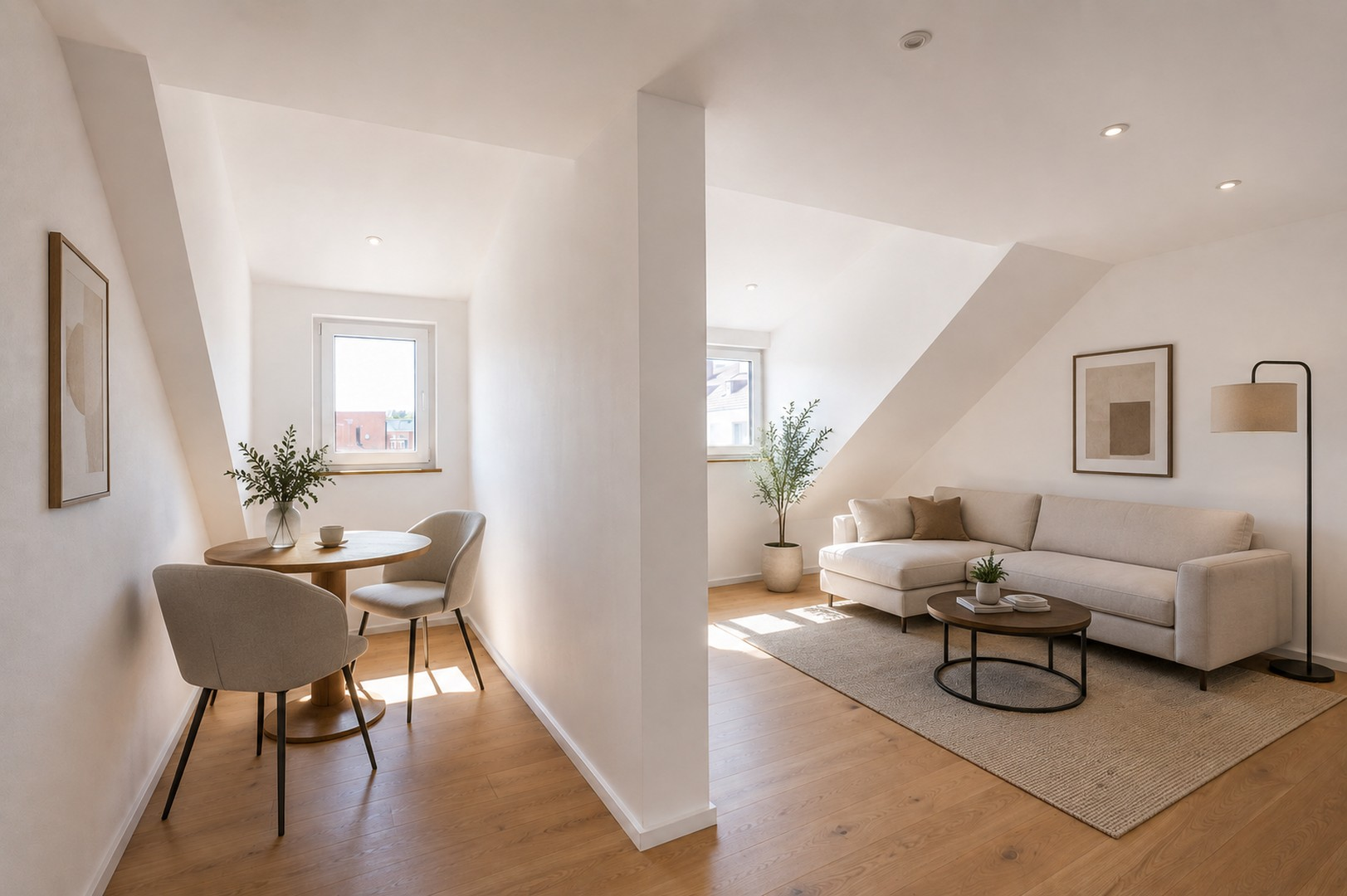 Wohnzimmer möbliert