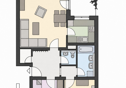 Grundriss der Wohneinheit