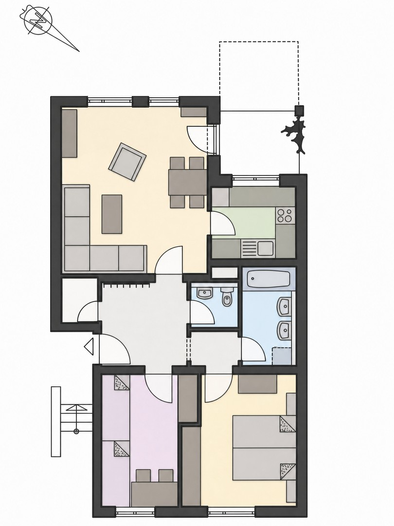 Grundriss der Wohneinheit
