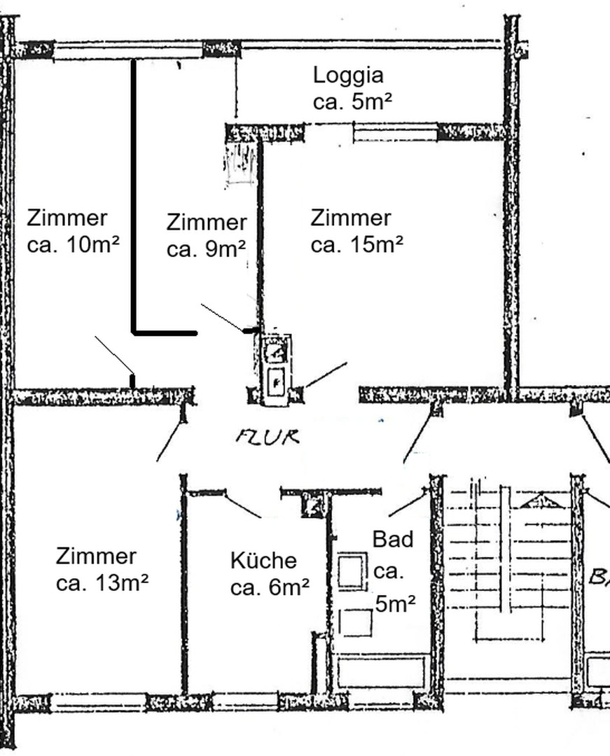 aktuelle Grundriss 4 Zi.