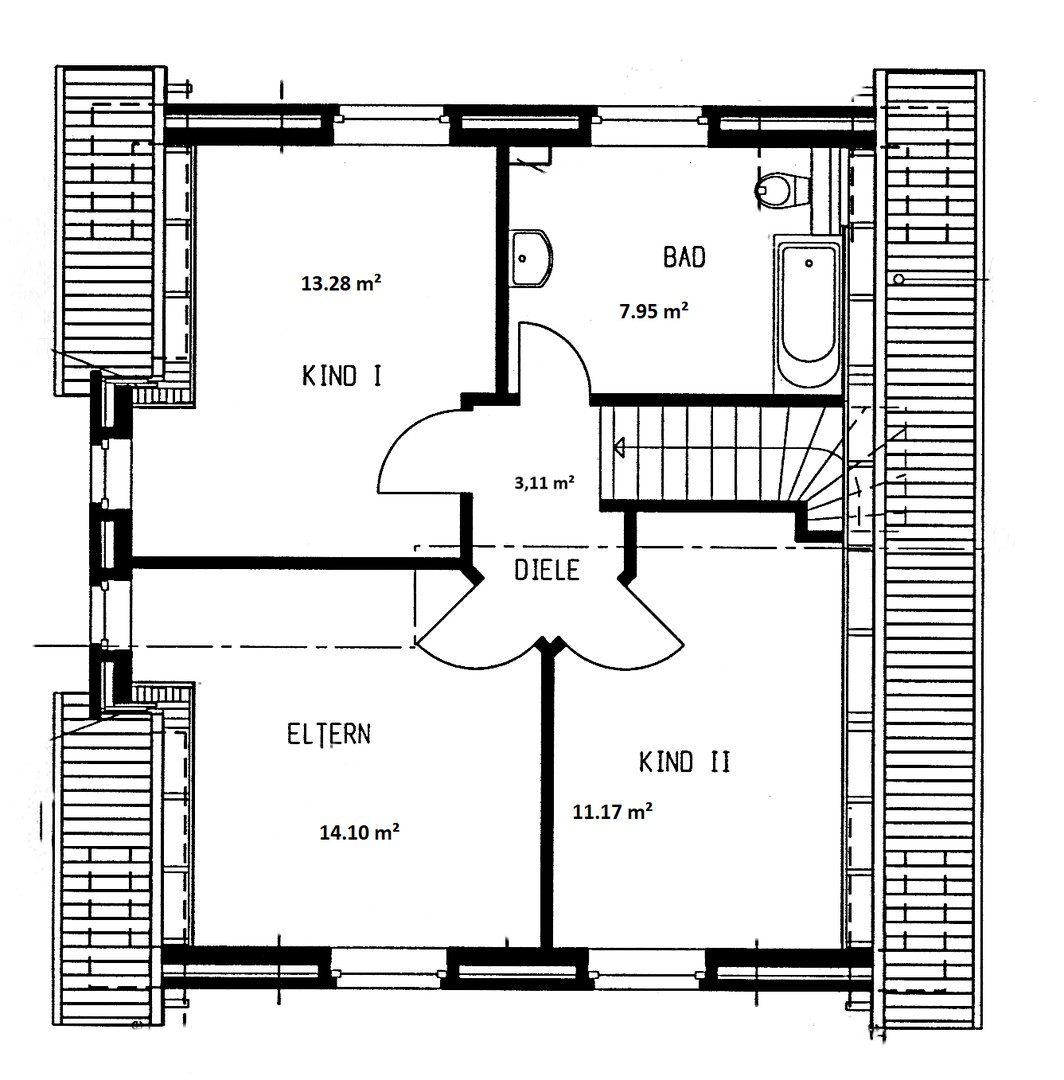 Grundriss obere Etage