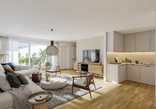 Modernes, helles Wohnzimmer