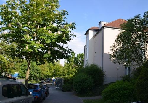 Sicht aus der Grünanlage Parkstadt