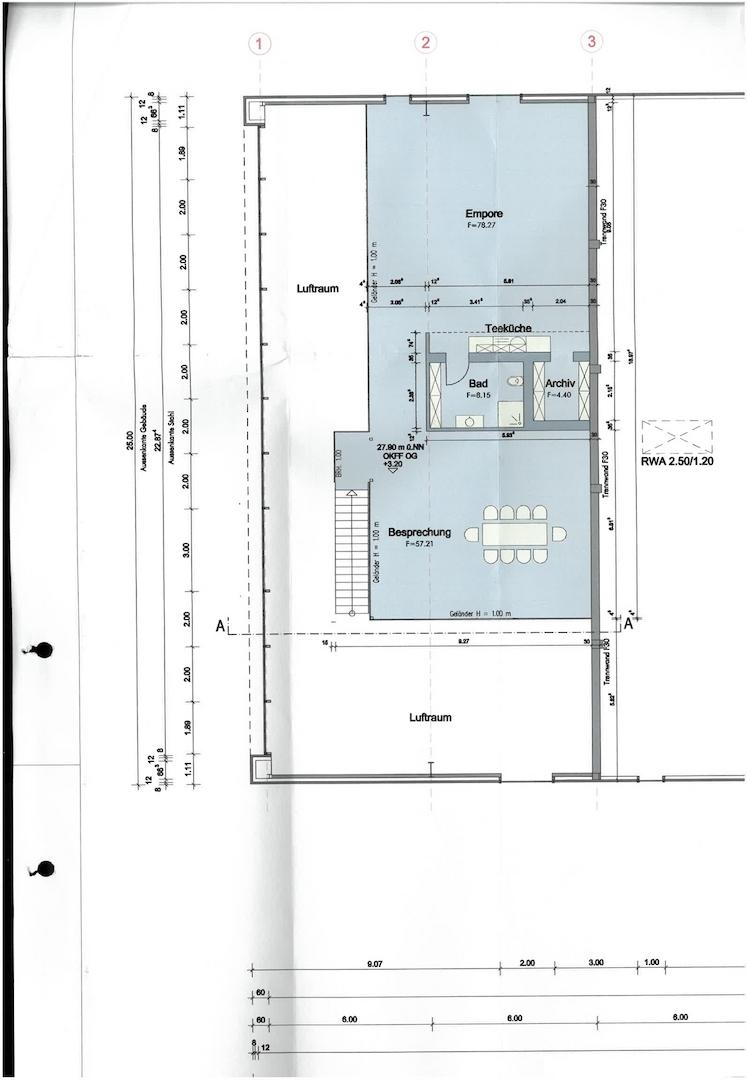 Grundriss Büro Empore