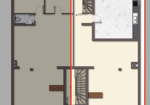 Grundriss mit Treppenhaus