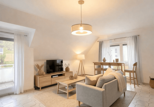Modernes Wohnzimmer mit Essbereich