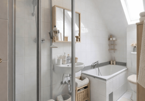 Modernes Badezimmer im minimalistischen Stil