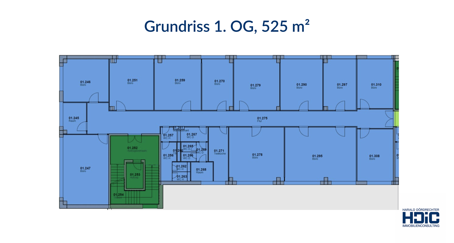 Grundriss 1. OG, 525 m_ V2