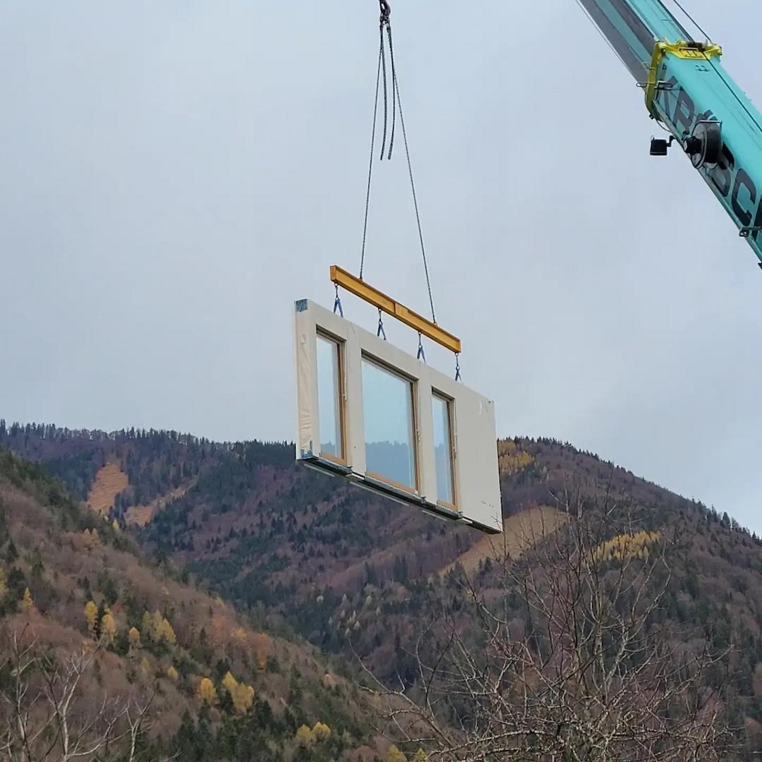 Aufbau Streif Haus in Schleching