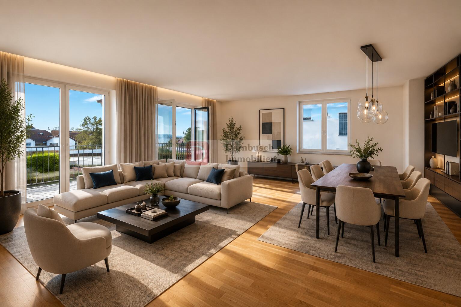 Wohn- und Essbereich - Virtual Staging