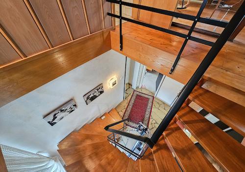 Treppe zum Dachgeschoss