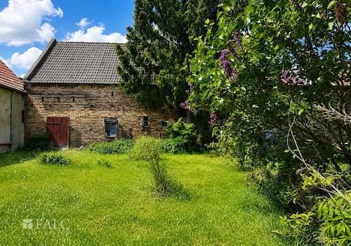 Rückwärtiger Gartenbereich mit Blick auf die Scheune