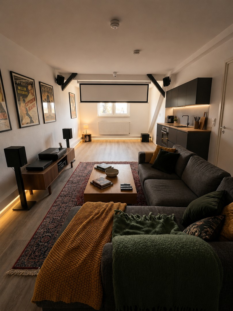 Wohnzimmer möbliert