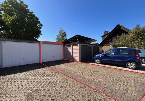 Garage mit Stellplatz