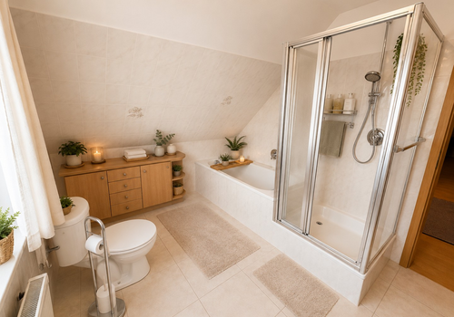 Badezimmer im Obergeschoss