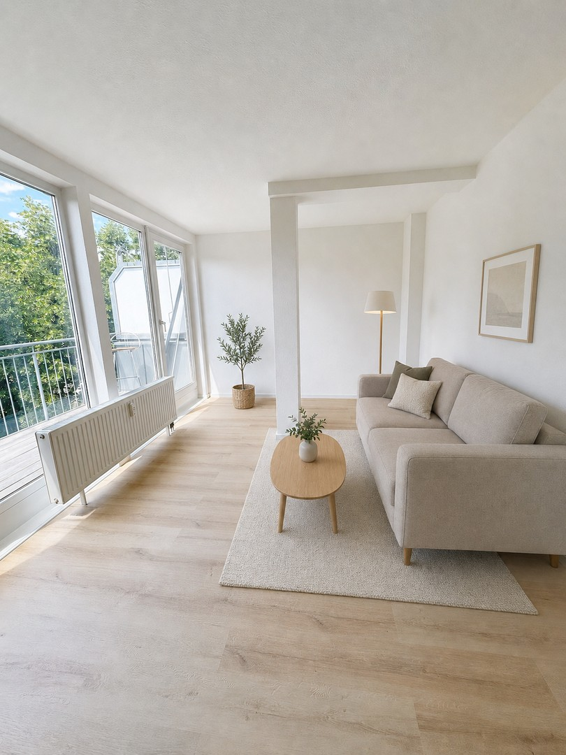 Wohnzimmer möbliert -Visualis.
