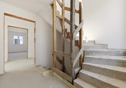 Der separate Zugang zur Erdgeschosswohnung
