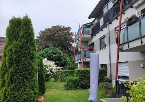 Blick auf Balkon der Wohnung