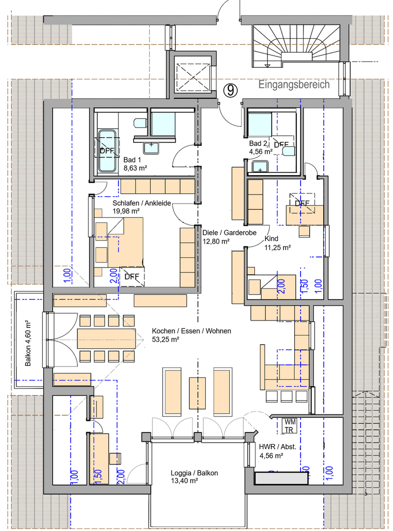 Grundriss WE 9