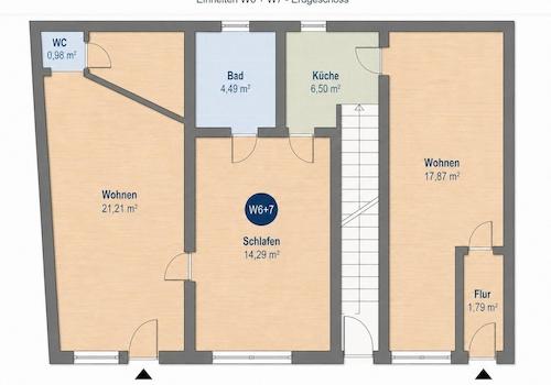 Grundriss der Wohnung