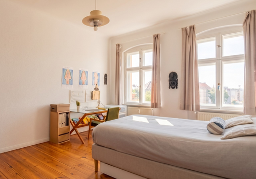 Möbliertes Schlafzimmer