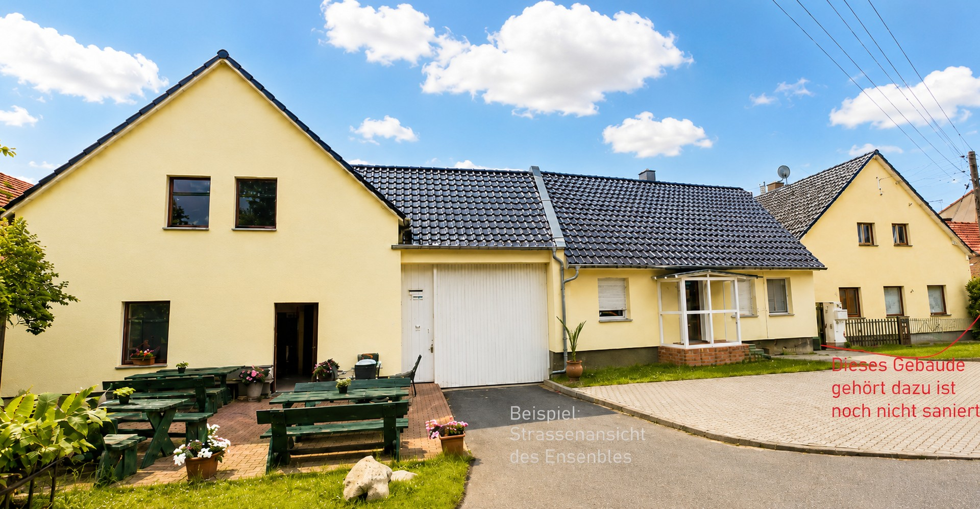 Ensemble (Farbe Haus rechts KI