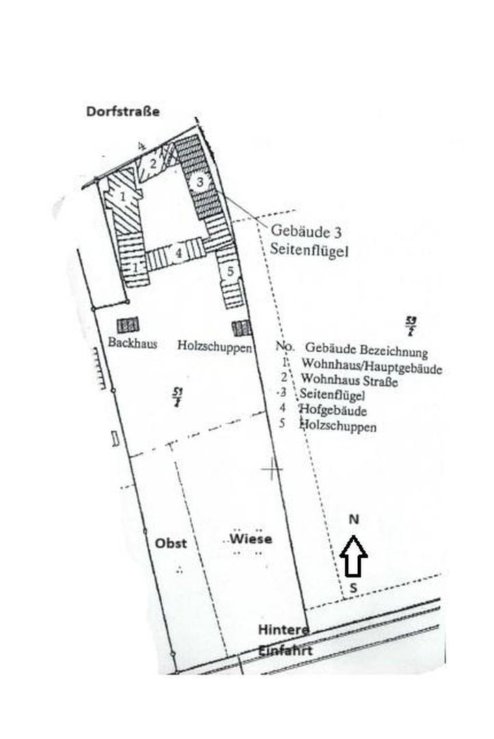 Plan der Gebäude