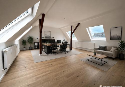 Büro virtuell eingerichtet (KI)