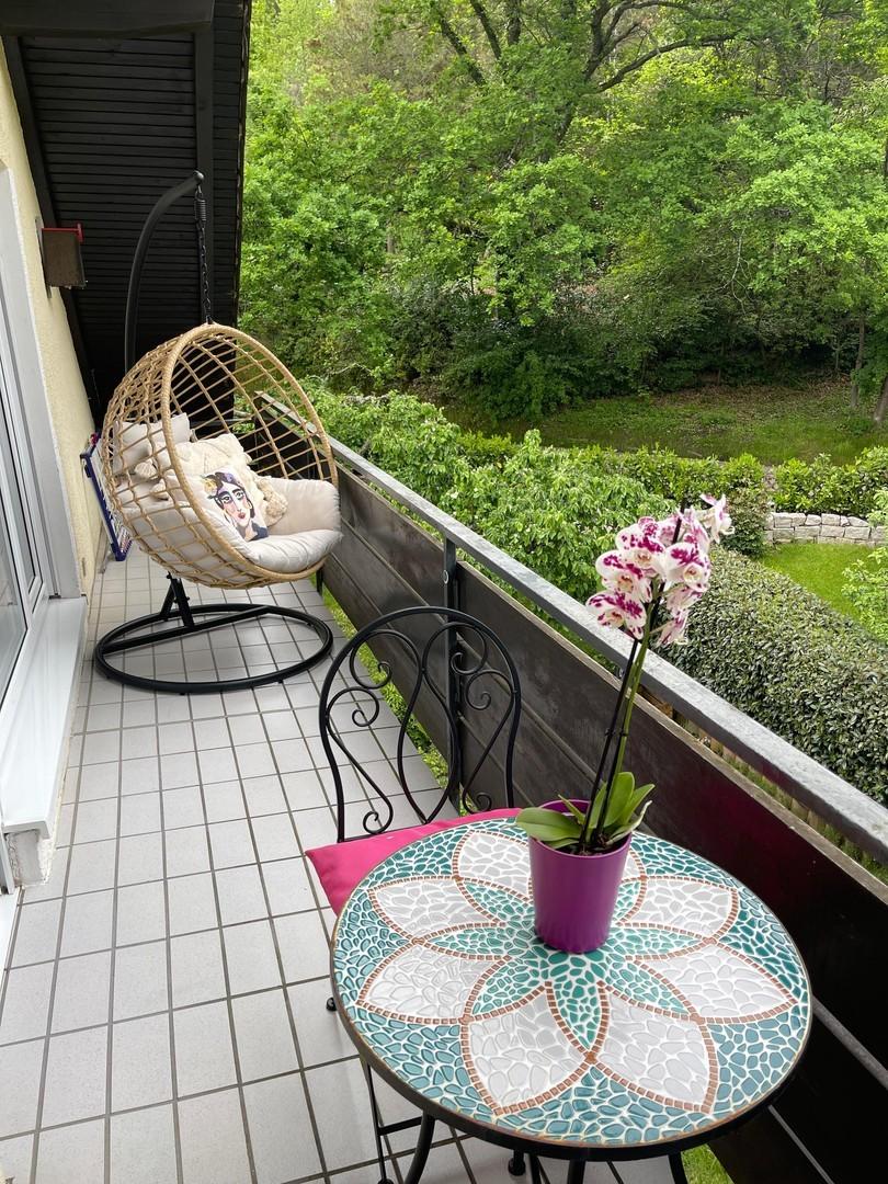 Balkon mit Blick ins Grüne