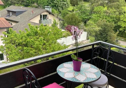 Balkon mit Blick ins Grüne