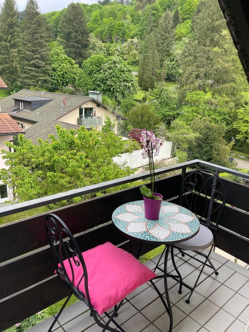 Balkon mit Blick ins Grüne