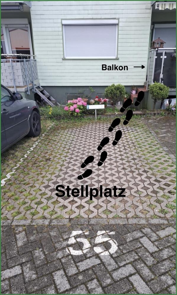 Stellplatz der Wohnung