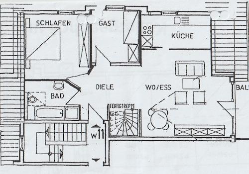 Wohnung-Grundriss