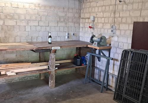 Werkbank in der Garage