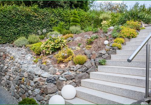 Treppe zum Garten