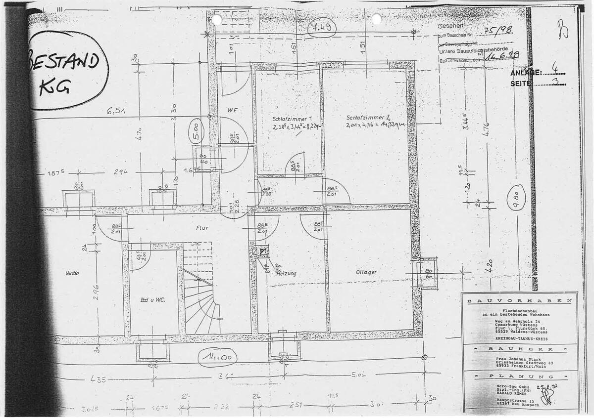 Grundriss Kellergeschoss